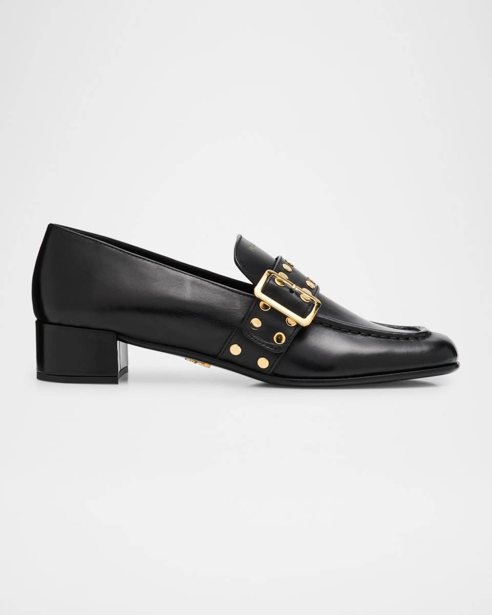 Studded Spazzolato Fume Modellerie Loafers